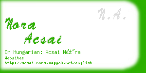 nora acsai business card